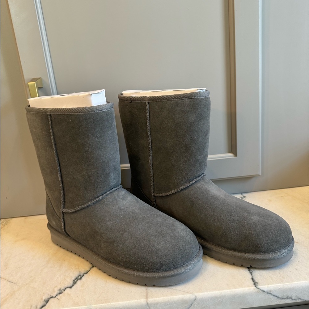 New with box-UGG Koolabara grey suede short boots SZ 9